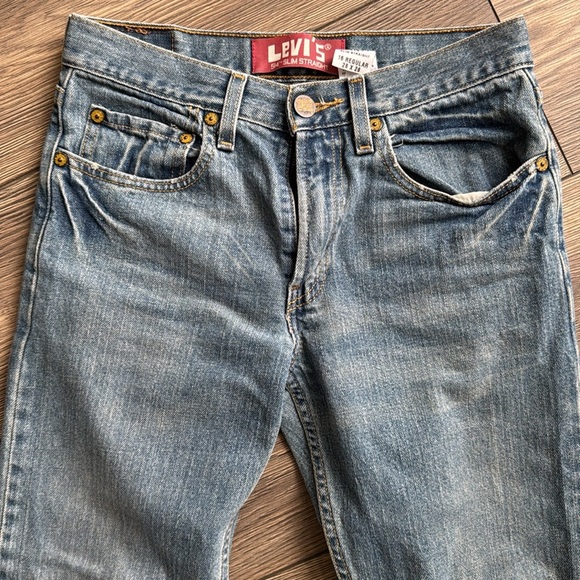 Vintage 1988 Levi's 514 slim straight Blue Jeans Classic Style size 28 - Picture 3 of 14